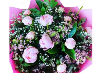 Peony Bouquet Melbourne - Living Flowers