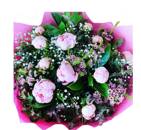 Peony Bouquet Melbourne - Living Flowers