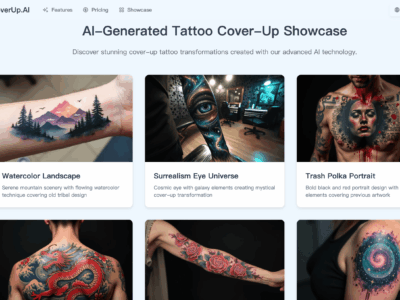 TattooCoverUp.AI - Revolutionary AI tattoo cover-up generator