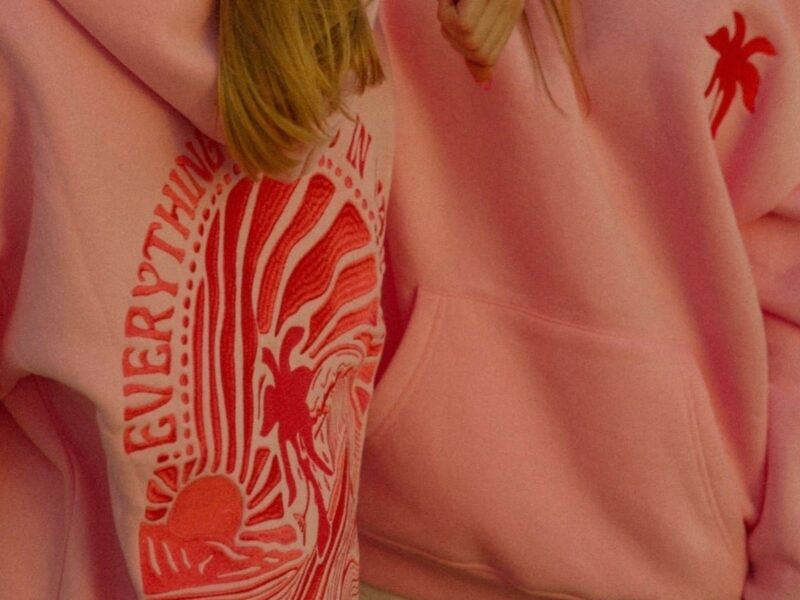 Pink Palm Puff Collection for Modern Style