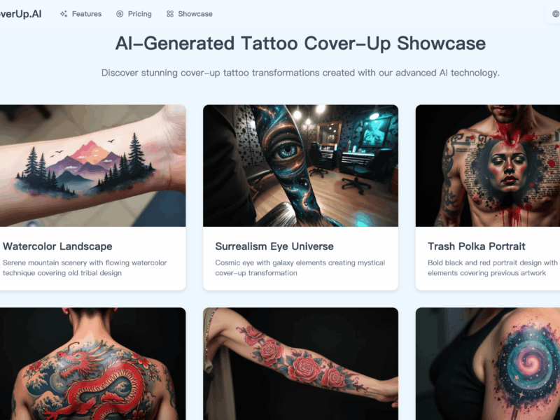TattooCoverUp.AI - Revolutionary AI tattoo cover-up generator